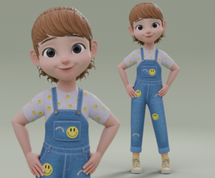 Cartoon Gril Rig