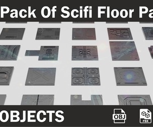 3D Pack Of Sci-Fi Floor Panel