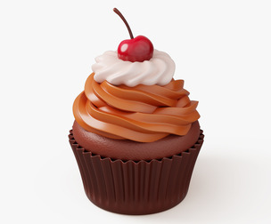 Chocolate Cupcake with Cherry
