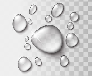 Realistic Shiny Water Drops, Glossy Liquid, Natural Bubble, EPS File