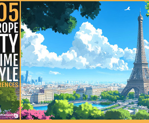 505 Europe City in Anime Style