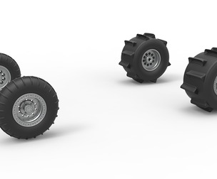 Wheel Set of Sand dragster Scale 1:25