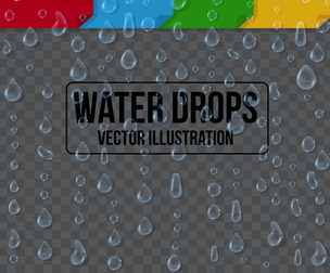 Realistic Clean Water Droplets Texture Background, EPS File