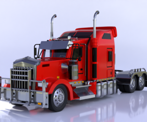 Kenworth W900 3D Model – High Poly