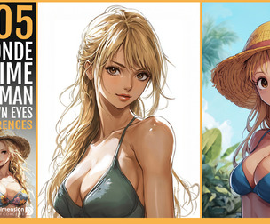 505 Blonde Anime Woman with Brown Eyes
