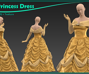 Belle princess dress with texture