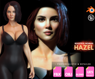 Detailed Realistic Girl Rigged Model  - Hazel