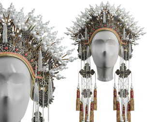 Imperial Chinese Headdress 3D Model 3D model