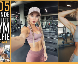 505 Blonde Athlete Gym Selfie