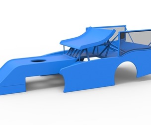 Shell of Outlaw Figure 8 Modified stock car V2 Scale 1:25