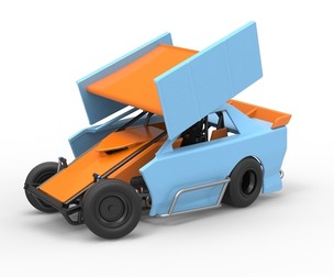 New Zealand Modified Stock car while turning V2 Scale 1:25