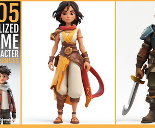 505 stylized game character