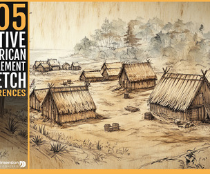 505 Native American Settlement Sketch