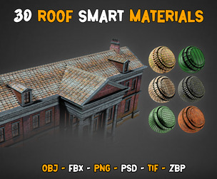 30 Roof Smart Materials - PBR Texture - Vol 21