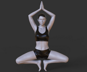 Yoga Pose - Balancing Butterfly pose