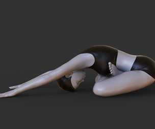 Yoga Pose - Crossed leg forward bend