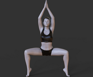 Yoga Pose - Goddess Pose - Utkata Konasana