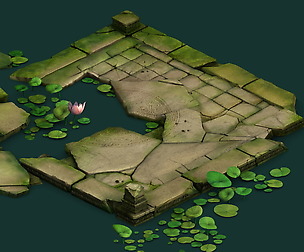 ha Forest Forest Large lotus flower water platform