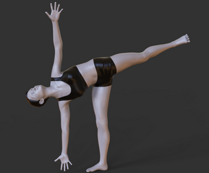 Yoga Pose - Half moon pose - Ardha chandrasana