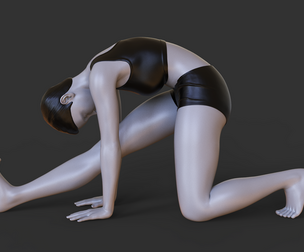 Yoga Pose - Half Split Yoga Pose - Ardha Hanumanasana