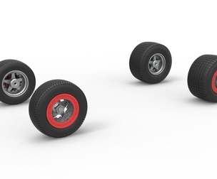 Wheel Set of Southern Wing Modified Stock car Scale 1:25