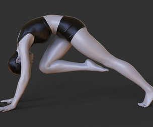 Yoga Pose - Knee To Nose - Adho Mukha Svanasana