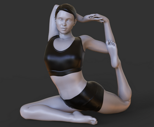 Yoga Pose - Mermaid Pose