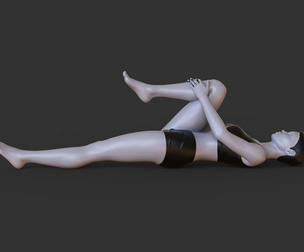 Yoga Pose - One legged wind removing pose - Pavana Muktasana
