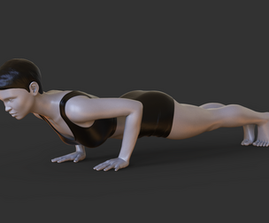 Yoga Pose - Plank pose - Chaturanga Dandasana