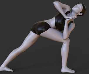 Yoga Pose - Reverse triangle pose