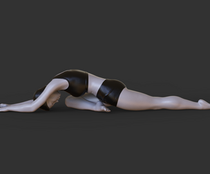 Yoga Pose - Sleeping Swan Pose - Adho Mukha Kapotasana