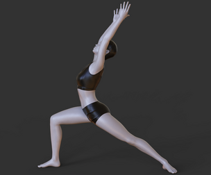 Yoga Pose - Warrior 1 - Virabhadrasana