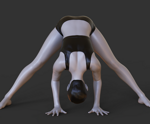 Yoga Pose - Wide Forward fold pose - Prasarita Padottanasana