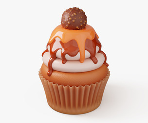 Caramel Cupcake with Truffle