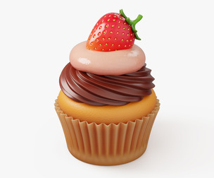 Strawberry Chocolate Cupcake