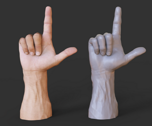 Male Hand Pose - Gesture - 08