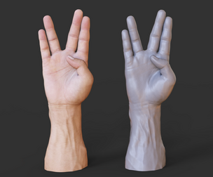 Male Hand Pose - Gesture - 17