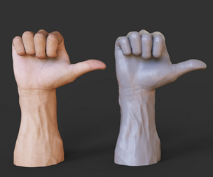 Male Hand Pose - Gesture - 21