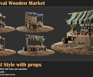 5 Medieval Wooden Market