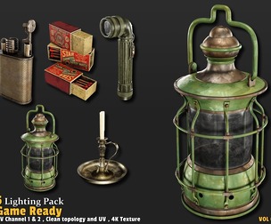 Lighting Props Game Ready-VOL01