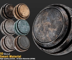 Metal Smart Material Substance 3d Painter / Vol 01