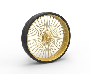 50 inch Wire wheel of Donk car Scale 1:25