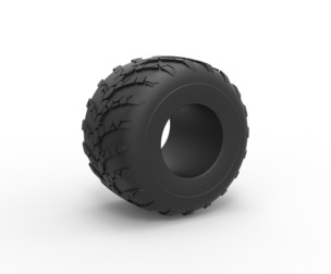 Monster Jam tire 34 Scale 1:25