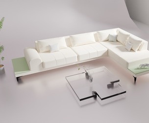 Sofa Furniture and table 3D model