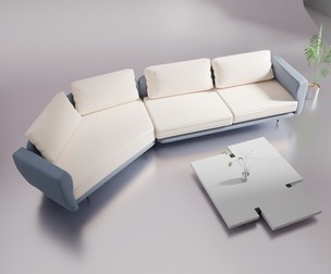 Sofa Furniture and table 3D model