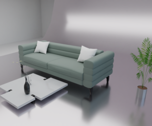 Sofa Furniture and table 3D model