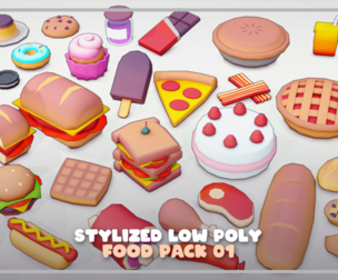 Stylized Low Poly Food Pack 01