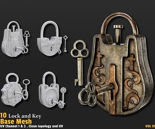 10 Lock & Key Base Mesh-VOL01