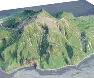 Makanrushi island full 3D model terrain