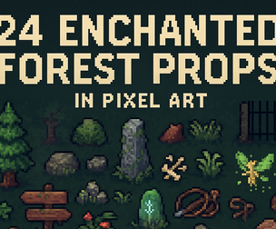 Enchanted Forest Props – 24 Pixel Art Assets for RPG & Fantasy Games